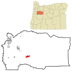 Linn County Oregon Incorporated and Unincorporated areas Sweet Home Highlighted.svg