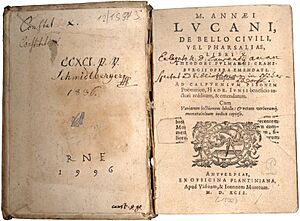 Archivo:Lucanus, De bello civili ed. Pulmann (Plantin 1592), title page