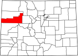 Map of Colorado highlighting Garfield County.svg