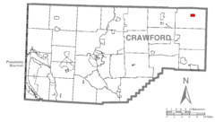 Map of Spartansburg, Crawford County, Pennsylvania Highlighted.png