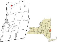 Rensselaer County New York incorporated and unincorporated areas Schaghticoke (village) highlighted.svg