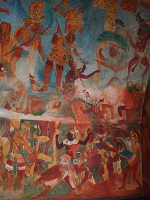Archivo:Reproduction of Bonampak murals (right) 1