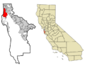 San Mateo County California Incorporated and Unincorporated areas Pacifica Highlighted