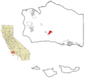 Santa Barbara County California Incorporated and Unincorporated areas Santa Ynez Highlighted