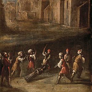 Archivo:The Christ of Medinaceli being pulled through the streets of Meknes Juan de VALDES LEAL 1681