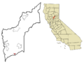 Yuba County California Incorporated and Unincorporated areas Wheatland Highlighted