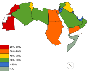 Archivo:Arab literacy rate (2010)