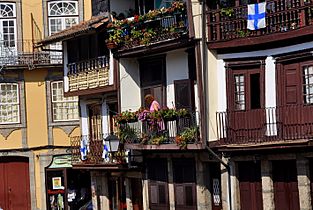 Balconies in Praça de Santiago,Guimaraes