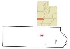 Beaver County Utah incorporated and unincorporated areas Milford highlighted.svg