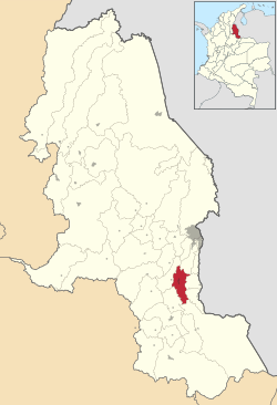 Chinácota ubicada en Norte de Santander