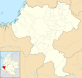 Colombia Cauca location map (+locator map)