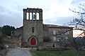 Facade église romane de Mercuer