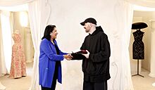 Georgian President Salome Zourabichvili awarding designer Demna Gvasalia.jpg