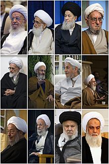 Archivo:Grand Ayatollahs Qom فتوکلاژ، آیت الله های ایران-قم 01