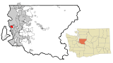 King County Washington Incorporated and Unincorporated areas White Center Highlighted.svg