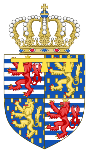 Archivo:Lesser coat of arms of the Hereditary Grand Duke of Luxembourg (2000)