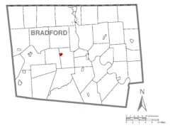 Map of Burlington, Bradford County, Pennsylvania Highlighted.png