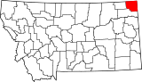 Map of Montana highlighting Sheridan County.svg
