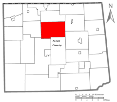 Map of Tioga County Pennsylvania Highlighting Middlebury Township.PNG