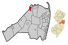 Monmouth County New Jersey Incorporated and Unincorporated areas Matawan Highlighted.svg