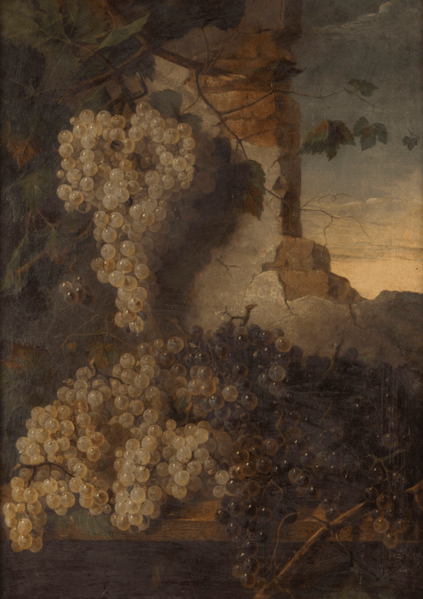 Natureza morta com uvas e ruínas - Josefa Garcia Greno