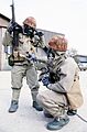 Norwegian soldiers with respirators