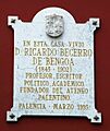 Palencia - Placa Ricardo Becerro de Bengoa 001