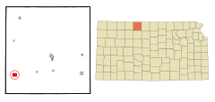 Phillips County Kansas Incorporated and Unincorporated areas Logan Highlighted.svg
