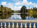 Sheffield Park House from the Top Bridge in Sheffield Park Gardens-26797406902