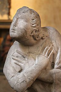 Tino di camaino, angelo, 1300-1325 ca., da palazzo bargagli petrucci tempi, 03.JPG