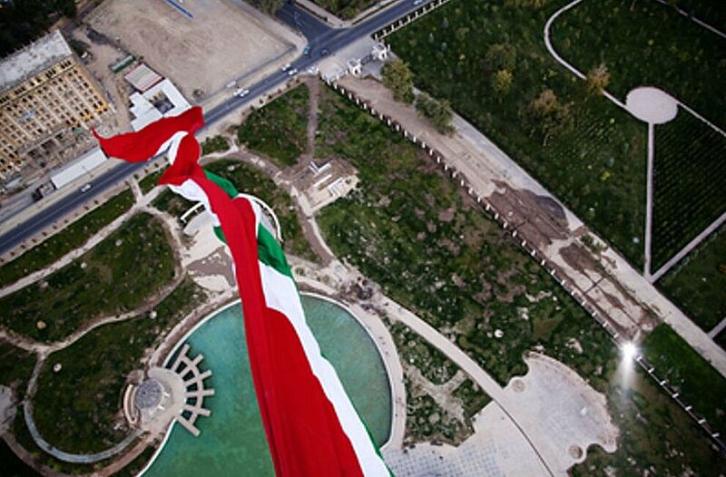 View from the Dushanbe flagpole