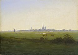 Wiesen bei Greifswald (1821-1822) - Caspar David Friedrich (Hamburger Kunsthalle)
