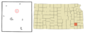 Wilson County Kansas Incorporated and Unincorporated areas Benedict Highlighted