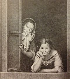 Archivo:Ballester Mujeres en la ventana after Murillo