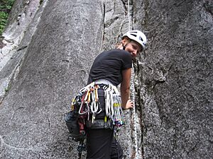 Archivo:Climber with climbing nuts