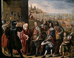 Archivo:El socorro de Génova por el II marqués de Santa Cruz (Antonio de Pereda)