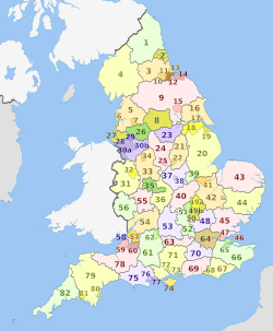 Archivo:English metropolitan and non-metropolitan counties 2009 (numbered)