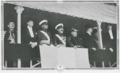 Félix Uriburu, presidente (de facto) argentino y sus ministros presenciando el paso de las tropas