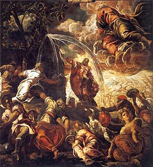 Archivo:File-Tintoretto, Jacopo - Moses Striking Water from the Rock - 1577 - 122kb