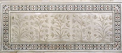 Flowers in marble, Taj Mahal, Agra, India 1