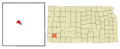 Grant County Kansas Incorporated and Unincorporated areas Ulysses Highlighted