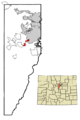 Jefferson County Colorado Incorporated and Unincorporated areas Morrison Highlighted