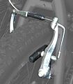 Linear pull bicycle brake highlighted
