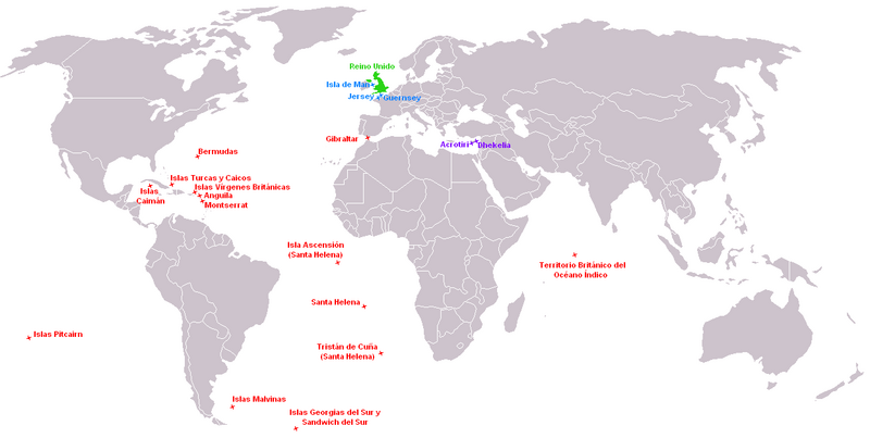 LocationBritish overseas territories