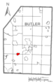 Map of Connoquenessing, Butler County, Pennsylvania Highlighted