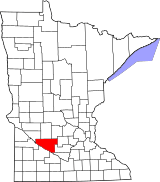 Map of Minnesota highlighting Renville County.svg