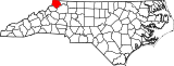 Map of North Carolina highlighting Ashe County.svg