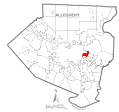 Map of Wilkinsburg, Allegheny County, Pennsylvania Highlighted.png