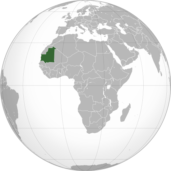 Mauritania (orthographic projection)