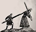 Nuestro Padre Jesús de la Pasión acompañado por el Cirineo Grabado del XIX